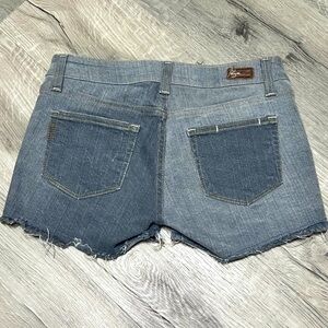 EUC Size 26 Paige Silver Lake Shorts Gray Distressed Cutoff Jean Shorts 085